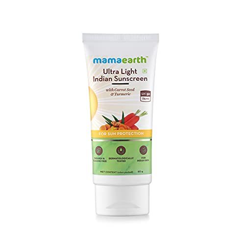Mamaearth Ultra Light Indian Sunscreen Cream with Carrot...