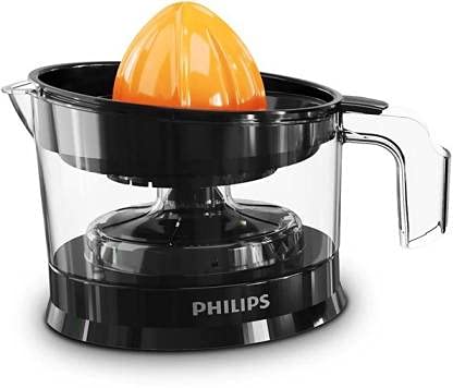 PHILIPS Citrus Press Juicer HR2777/00, Black & Transparent,...