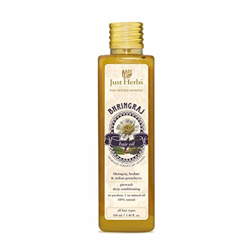 Just Herbs Ayurvedic Bhringraj Hair Oil For Hair Fall & Hair...