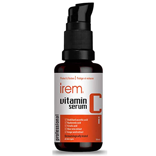 Irem Vitamin C Serum for face with Hyaluronic acid, Ferulic...