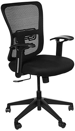 Amazon Brand - Solimo Accord Chair (Fabric ,black,1 Piece)