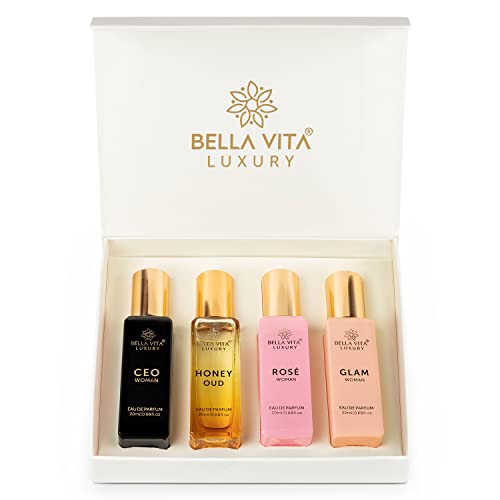 Bella Vita Organic Women's Luxury Perfume Gift Set 4x20 ML |...