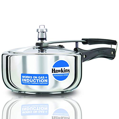 Hawkins 3 Litre Pressure Cooker, Stainless Steel Inner Lid...