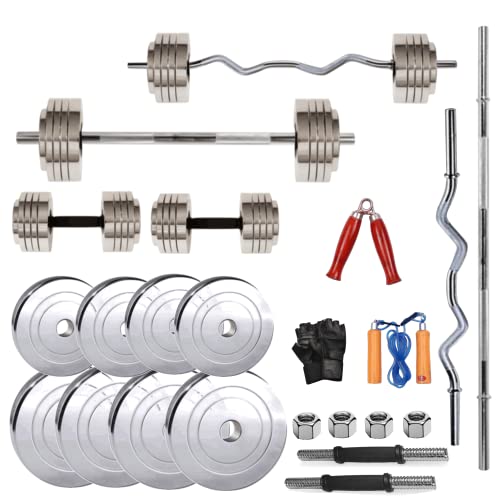 HASHTAG FITNESS 30kg Steel Home Gym equipments & Gym...