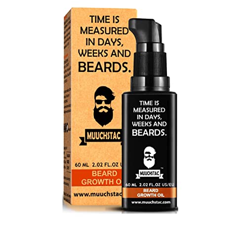 Muuchstac Herbal Beard Growth Oil For Men for Thicker &...