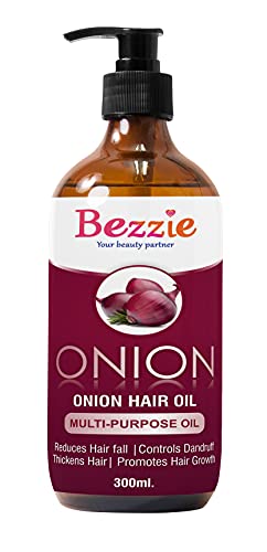 Bezzie Onion Hair Oil with Almond, Olive, Moroccan, Black...