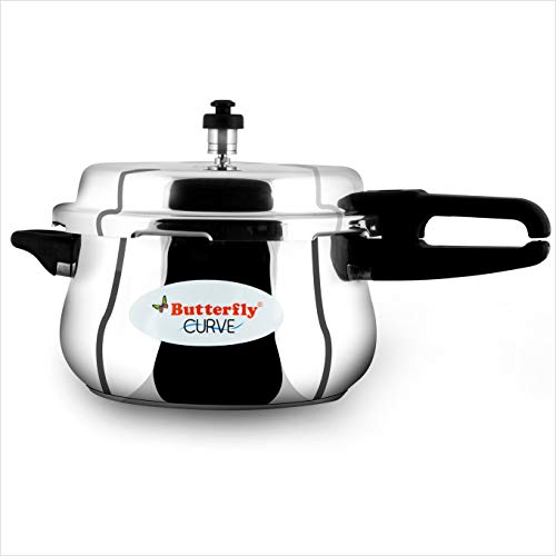 Butterfly Curve Stainless Steel Outer Lid Pressure Cooker,...