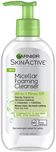 Garnier SkinActive Micellar Foaming Face Wash for Oily Skin,...
