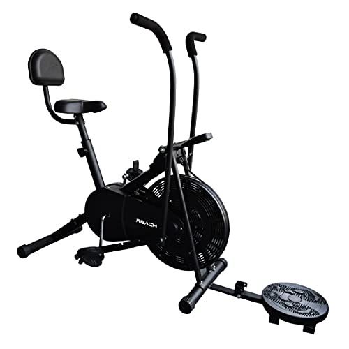 Reach AB-110 Air Bike Exercise Fitness Gym Cycle with Moving...