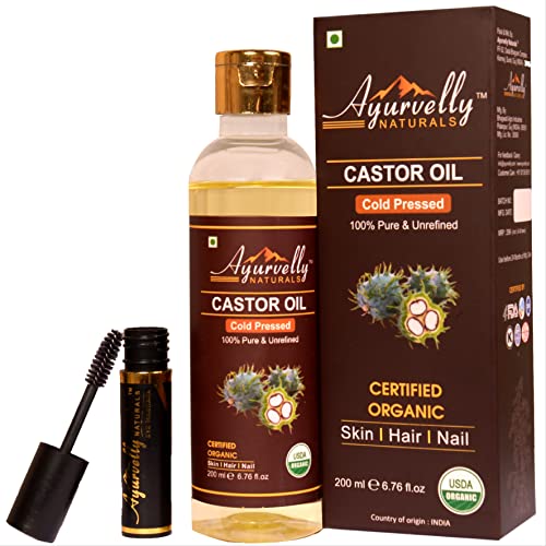 Ayurvelly Naturals Premium Cold Pressed Castor Oil 100%...