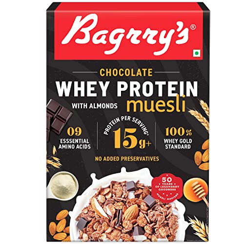 Bagrry's Whey Protein Muesli |15gm Protein Per Serve...