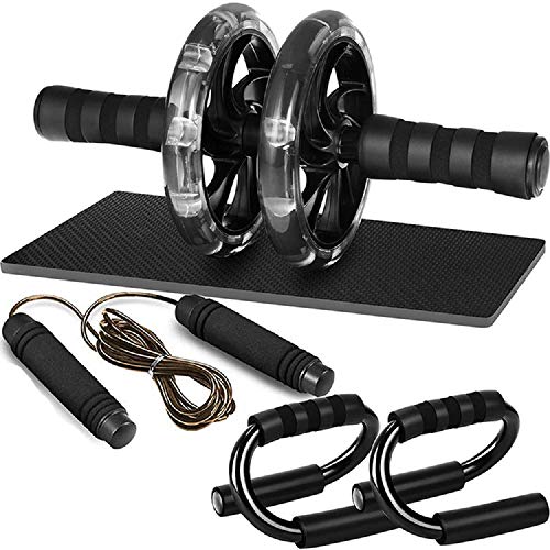 Bodylastics PP Abs Roller Wheel with Non-Slip Knee Pad,...