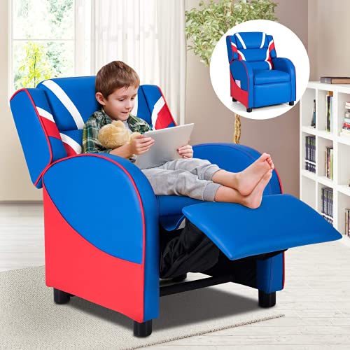 ReunionG Kids Recliner Chair, Ergonomic Leather Lounge Sofa...